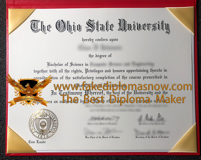 Ohio State University diploma