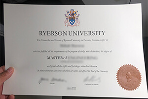 Ryerson University degree certificate