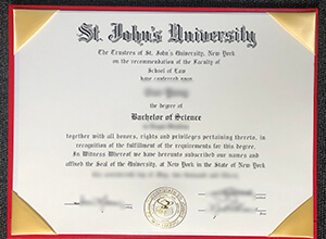 St. John's University diploma