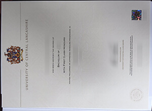 UCLan degree certificate