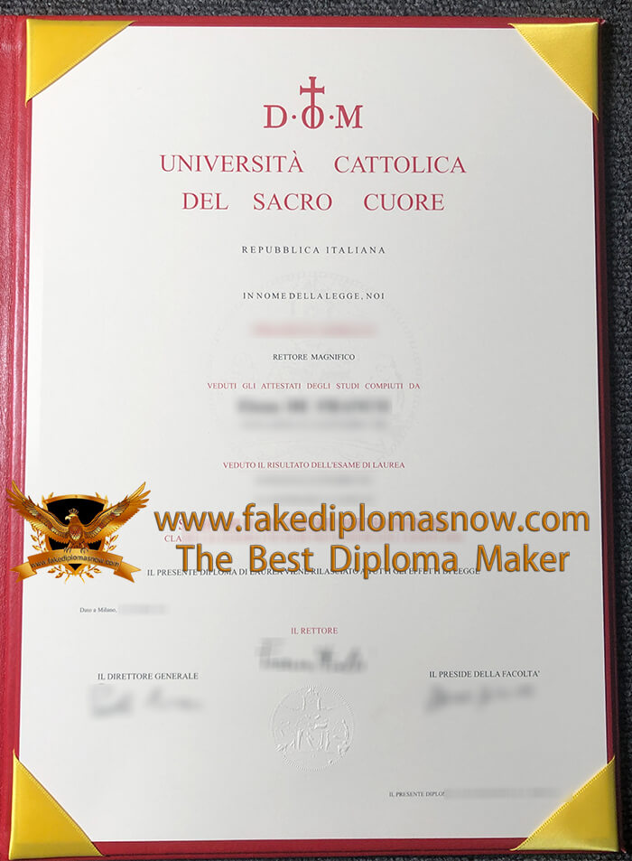 Università Cattolica del Sacro Cuore diploma