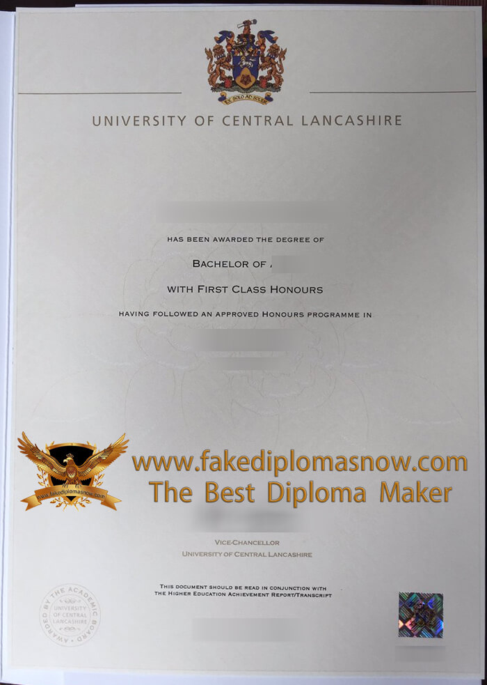 University of Central Lancashire degree