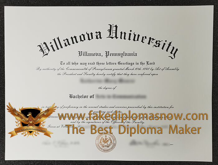 Villanova University diploma