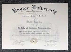 Baylor University Diploma Certificate