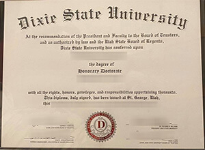 Dixie State University diploma