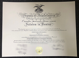 Georgetown University diploma certificate