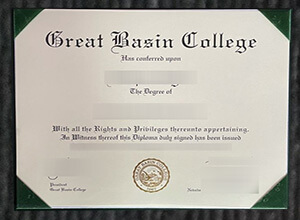Great Basin College Diploma certificate