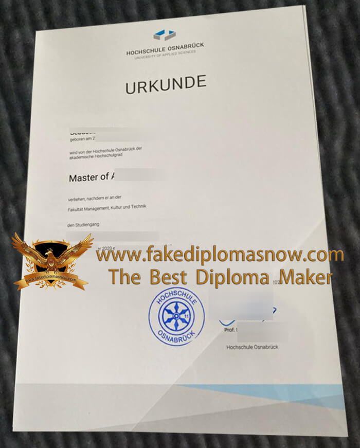 Hochschule Osnabrück Urkunde Hochschule Osnabrück Urkunde