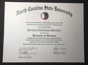 North Carolina State University diploma certificate