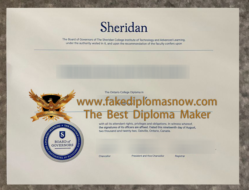 Sheridan diploma