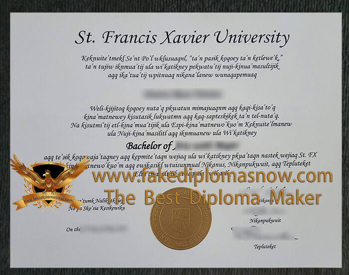 St. Francis Xavier University diploma