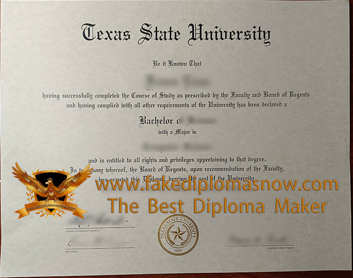 Texas State University Fake Diploma