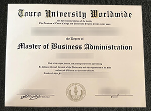 Touro University Worldwide diploma certificate