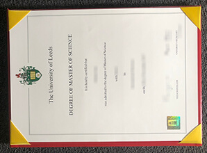 University of Leeds master degree certificate