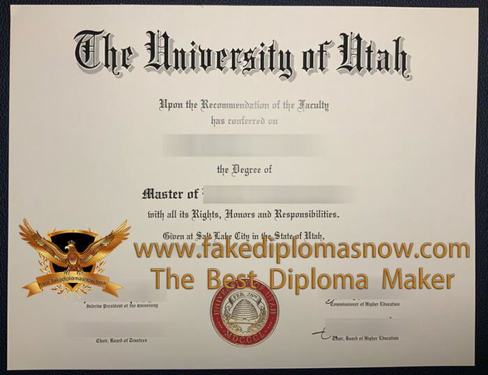 University of Utah diploma