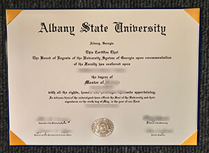 Albany State University diploma certificate