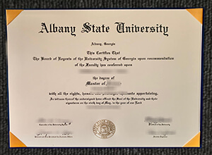Albany State University diploma certificate