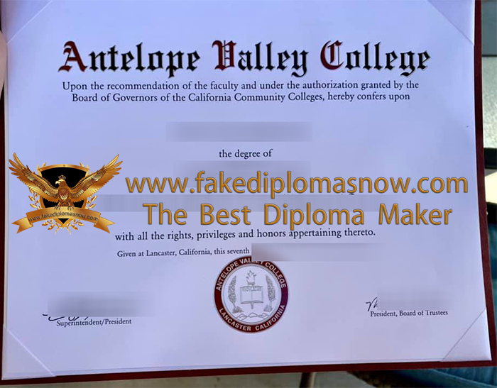 Antelope Valley College diploma