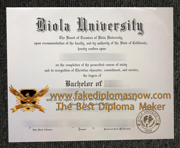 Biola University diploma