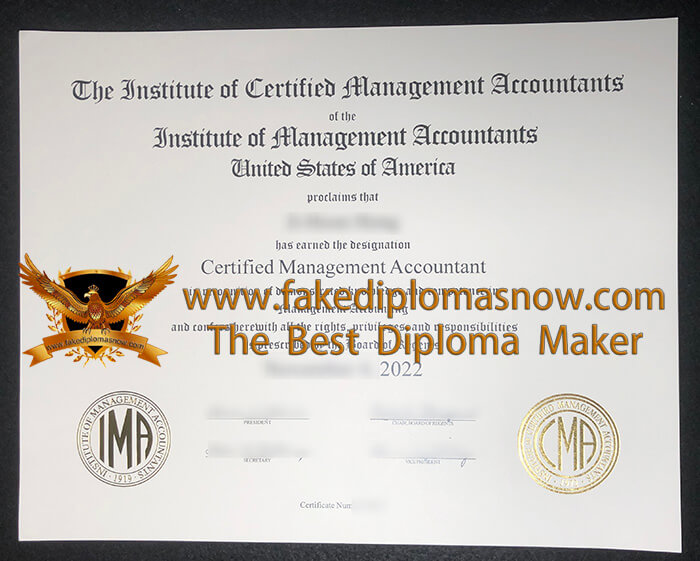 CMA USA Certificate