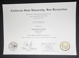 California State University, San Bernardino diploma