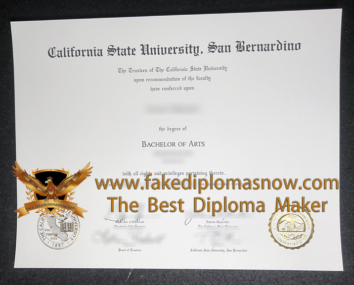 California State University, San Bernardino diploma
