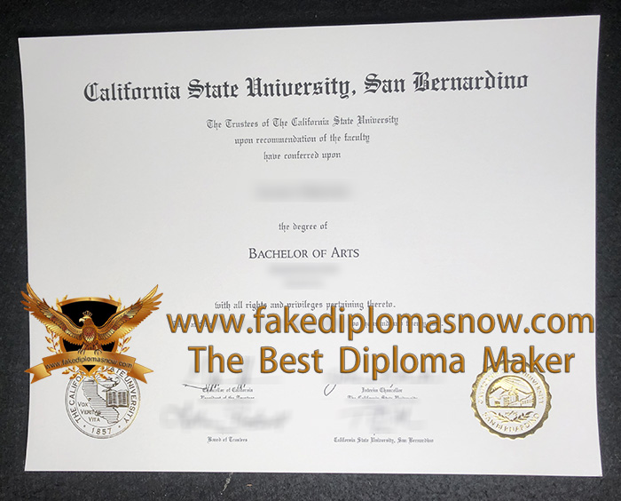 California State University, San Bernardino diploma California State University, San Bernardino diploma