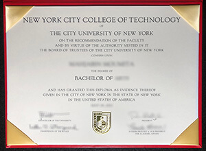 City Tech diploma certificate