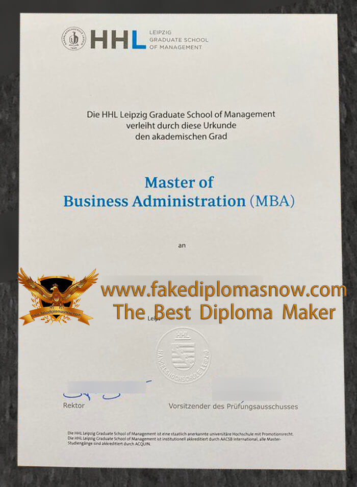 HHL Leipzig Graduate School of Management diploma