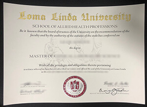 LLU diploma certificate