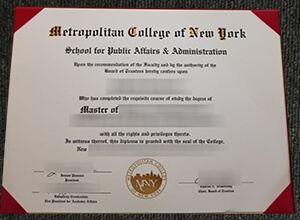 MCNY Diploma Certificate