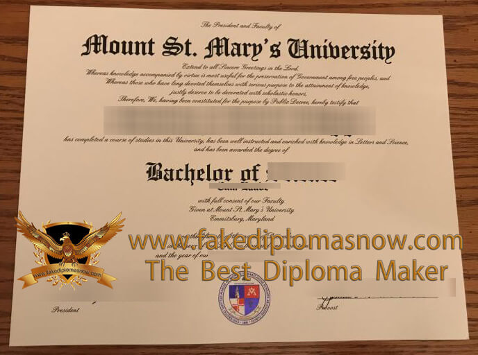 Mount St. Mary's University Diploma