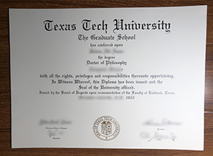 How to Copy a Texas Tech University Ph.D Degree?