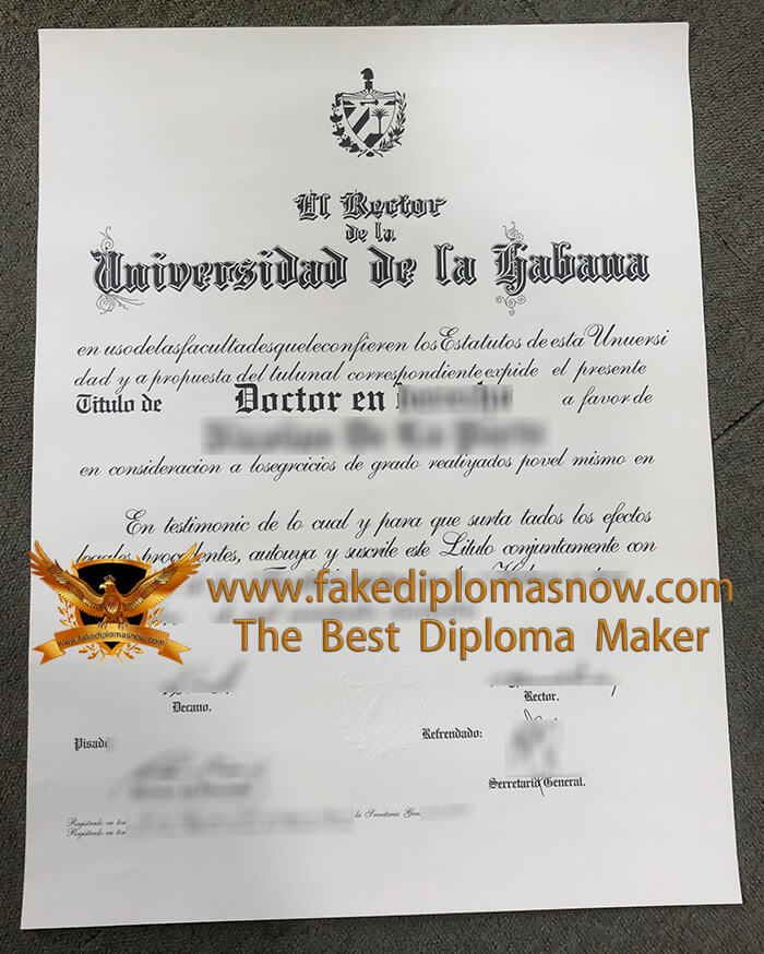 Universidad de La Habana degree