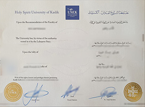Université Saint-Esprit de Kaslik diploma