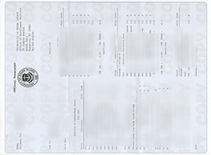 Process for creating a replica University of Dayton Official Transcripts