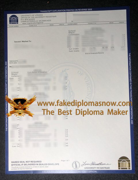 The reliable way to change the University of Virginia transcript