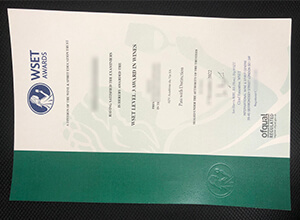 WSET Level 3 diploma certificate
