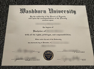 Washburn University Diploma Certificate