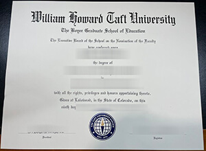 William Howard Taft University diploma certificate