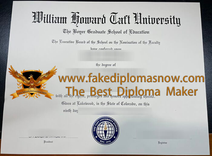 William Howard Taft University diploma