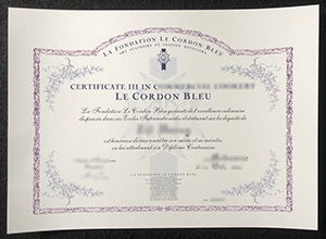 Le Cordon Bleu certificate