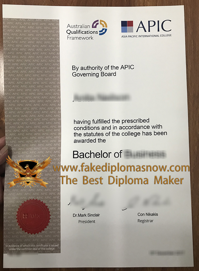 APIC Fake Diploma