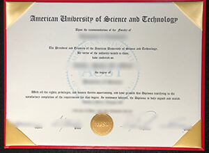 Buy an American University of Science and Technology (AUST) degree certificate