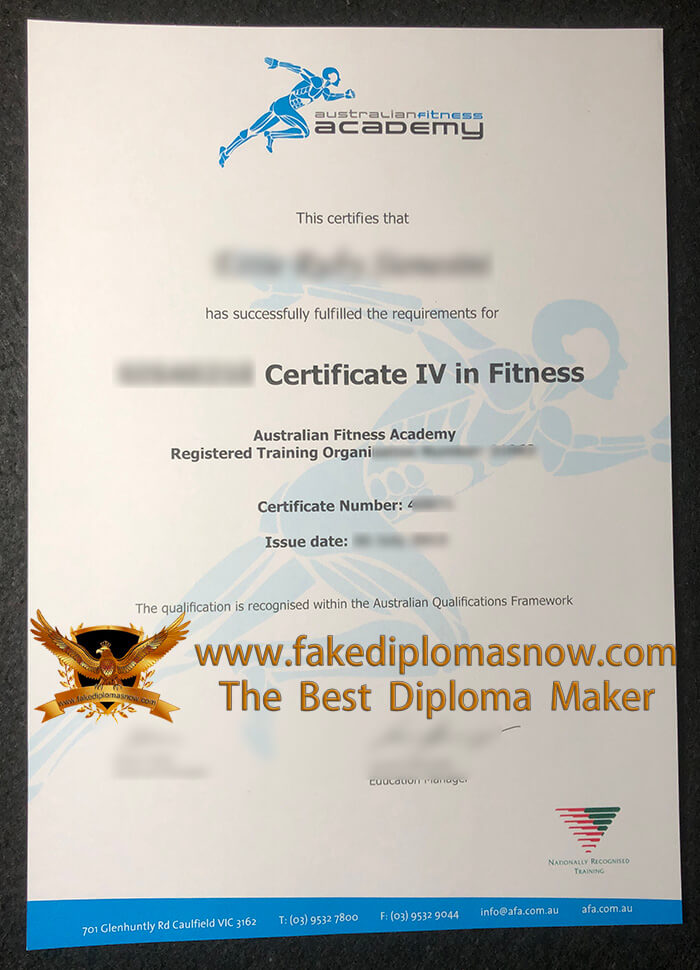 Australian Fitness Academy Certificate IV in Fitness