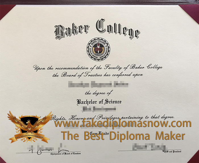 Baker College Diploma, buy a fake diploma