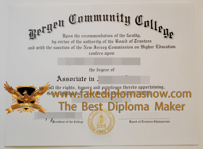 Bergen Community College diploma, fake diploma Bergen Community College diploma