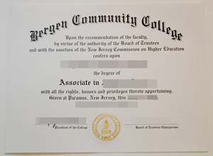 Bergen Community College diploma certificate
