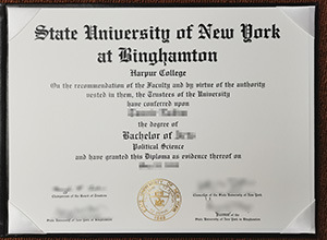 Buy a realistic Binghamton University diploma or a diploma-raised gold seal