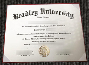 Bradley University diploma certificate
